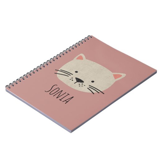Carnet Cute face de chat Whimsical (Côté gauche)
