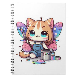Carnet Cute fairy cat artiste