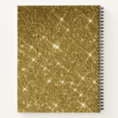 Carnet Cute Faux Parties scintillant Gold Black Ombre 50e (Dos)