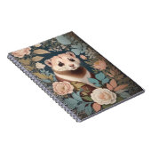 Carnet Cute Ferret Elégant Pastel Floral Garden (Côté Droit)
