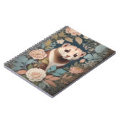 Carnet Cute Ferret Elégant Pastel Floral Garden (Côté gauche)