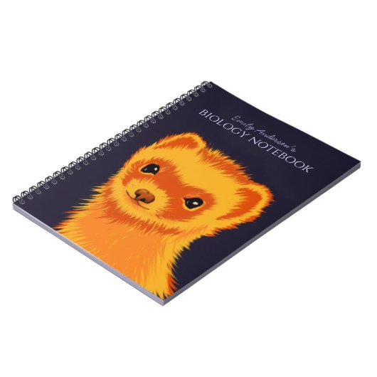 Carnet Cute ferret nom d'art biologie (Côté gauche)