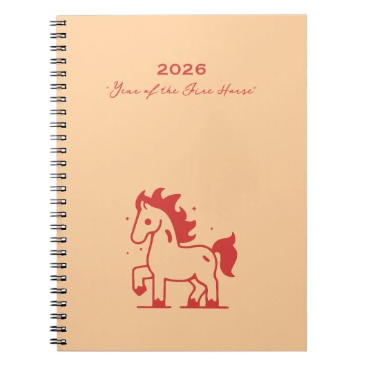 Carnet Cute Fire Horse (Devant)