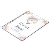 Carnet Cute Floral Dolphin Baby Shower Guest Book (Côté gauche)