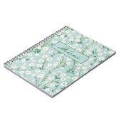 Carnet Cute Floral Printemps Daisy Vert Personnalisé (Côté gauche)