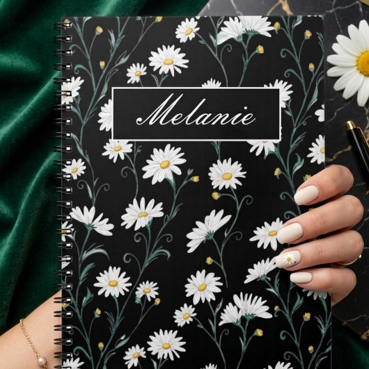 Carnet Cute Floral Spring Daisy Personalized