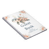 Carnet Cute Floral Turtle Baby Shower Guest Book (Côté Droit)