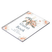 Carnet Cute Floral Turtle Baby Shower Guest Book (Côté gauche)