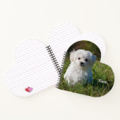 Carnet Cute Fluffy Blanc Maltais Chiot (Intérieur)