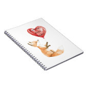 Carnet Cute Fox Heart Balloon (Côté Droit)