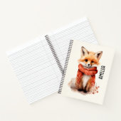 Carnet Cute Fox Pup in a Red Scarf (Intérieur)