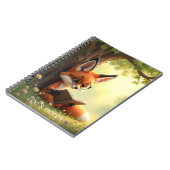 Carnet Cute fox reading a book, custom  (Côté gauche)