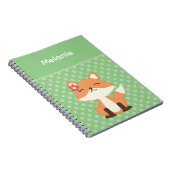 Carnet Cute Fox Sniffer l'air personnalisé (Côté Droit)
