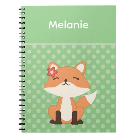 Carnet Cute Fox Sniffer l'air personnalisé (Devant)