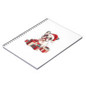 Carnet Cute Frenchie Santa Hat Funny Noël French Bul (Côté gauche)