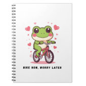 Carnet Cute Frog Riding Bicycle | Funny Frog Lover Gift (Devant)