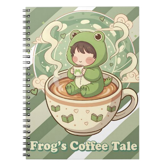 Carnet Cute Froggy Coffee Tale Design (Devant)