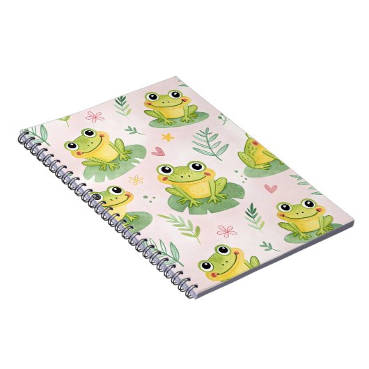 Carnet Cute frogs Pattern (Côté Droit)