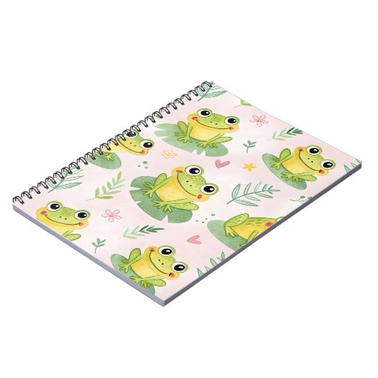 Carnet Cute frogs Pattern (Côté gauche)