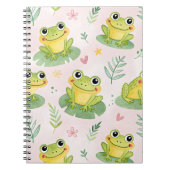 Carnet Cute frogs Pattern (Devant)