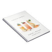 Carnet Cute Fruit Cocktail Blush Orange Couples Douche (Côté Droit)