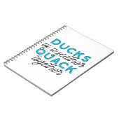 Carnet Cute Funny Canards Puns Conception de devis (Côté gauche)