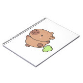 Carnet Cute Funny Farting Capybara Pastel Kawaii (Côté gauche)