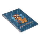 Carnet Cute German Shepherd puppy Cartoon Starry muted (Côté Droit)