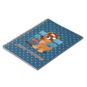 Carnet Cute German Shepherd puppy Cartoon Starry muted (Côté gauche)