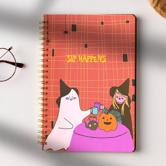 Carnet Cute Ghost & Witch Halloween 