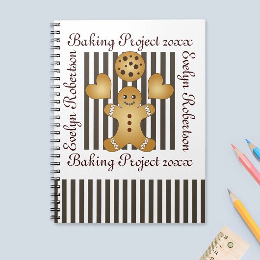 Carnet Cute Gingerbread Homme Cookie