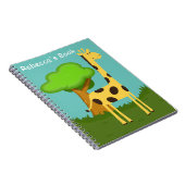 Carnet Cute Giraffe and Tree Art Personalised (Côté Droit)