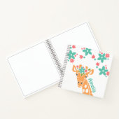 Carnet Cute Giraffe avec Flower Crown Personalised (Intérieur)