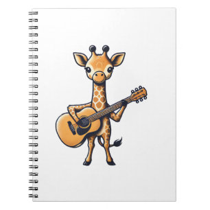 Carnet Cute Giraffe Jouer Guitare Giraffes Musicien Musi