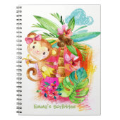 Carnet Cute Girl Monkey Climbing Tree (Devant)
