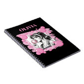 Carnet Cute Girl & PBubble, Comic Fun, Black & White Cust (Côté Droit)
