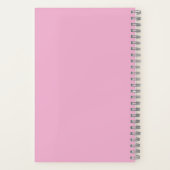 Carnet Cute Girly Pastel Pink Monogrammé Nom complet Note (Verso)