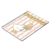 Carnet Cute Goose Floral Pink Spiral Notebook (Côté gauche)