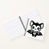 Carnet Cute Goth Vampire Chat Éffrayant Kawaii (Intérieur)