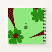 Carnet Cute Green Red Ladybug Anniversaire de la fête Liv (Dos)
