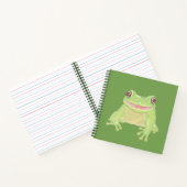 Carnet Cute Green Tree Frog - transparent. (Intérieur)