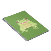 Carnet Cute Green Tree Frog - transparent.  (Côté Droit)