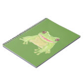 Carnet Cute Green Tree Frog - transparent.  (Côté gauche)