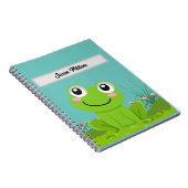 Carnet Cute grenouille personnalisée avec le nom de l'enf (Côté Droit)