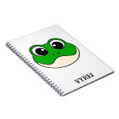 Carnet Cute grenouille souriante (Côté Droit)