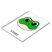Carnet Cute grenouille souriante (Côté gauche)