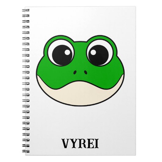Carnet Cute grenouille souriante (Devant)