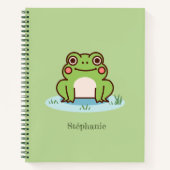 Carnet Cute grenouille verte (Devant)