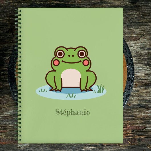 Carnet Cute grenouille verte