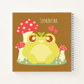 Carnet Cute Grenouille Verte Assis Dans La Nature (Dos)